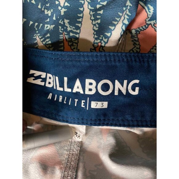 Billabong Mens 32 73 Airlite Board Shorts Blue Floral Tropical Swim Trunks - Picture 3 of 6